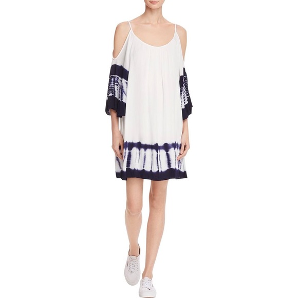 PPLA Dresses & Skirts - PPLA Adelina Tie Dye Cold Shoulder Dress Size S